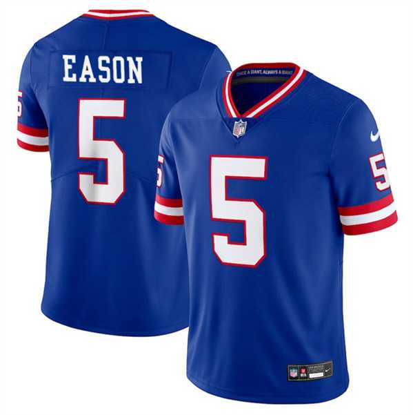 Men & Women & Youth New York Giants #5 Jacob Eason Royal 2023 F.U.S.E. Throwback Limited Jersey->new york giants->NFL Jersey